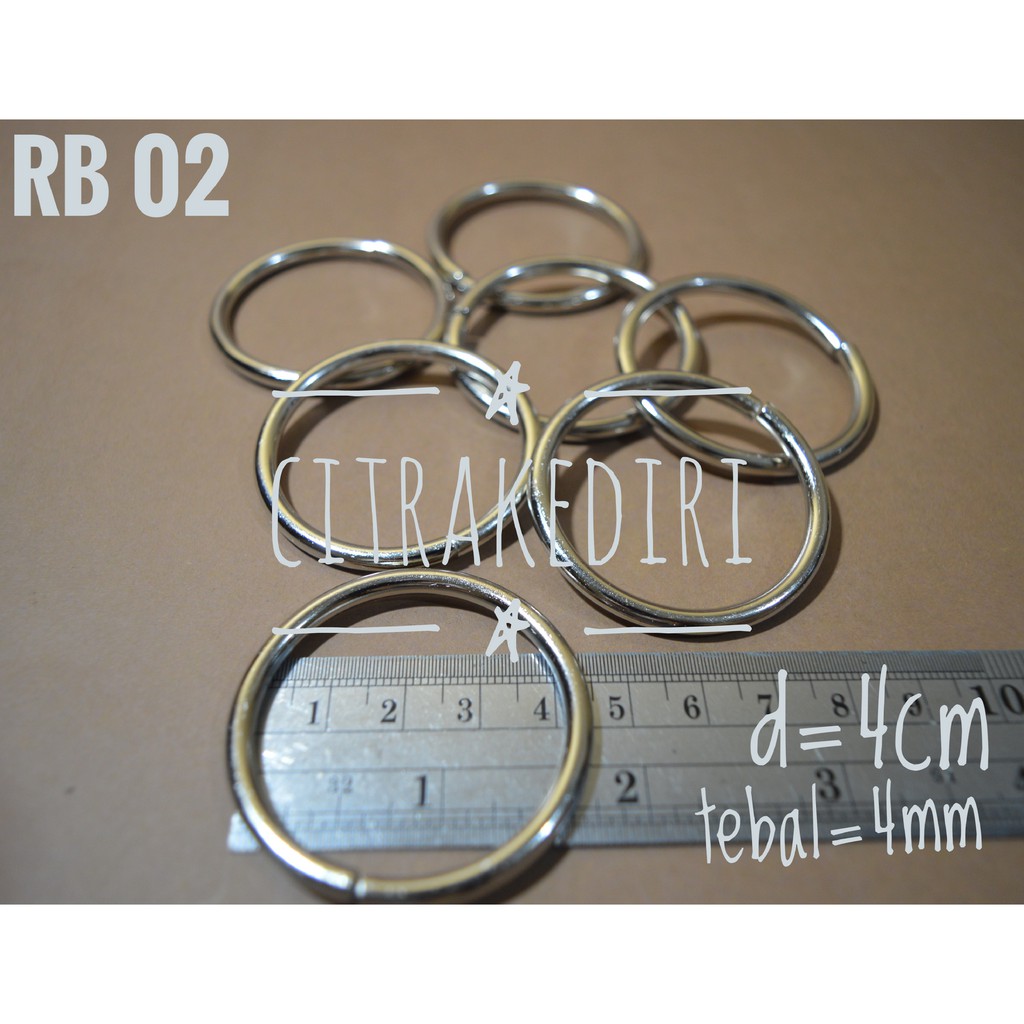 Ring Bulat Nikel 4 cm 4 mm