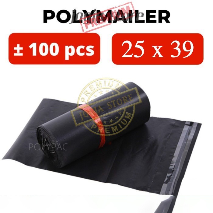 

100 Pcs Plastik Polymailer 25x39 Tebal 60 Mikron Plastik Seal Packing Online Shop