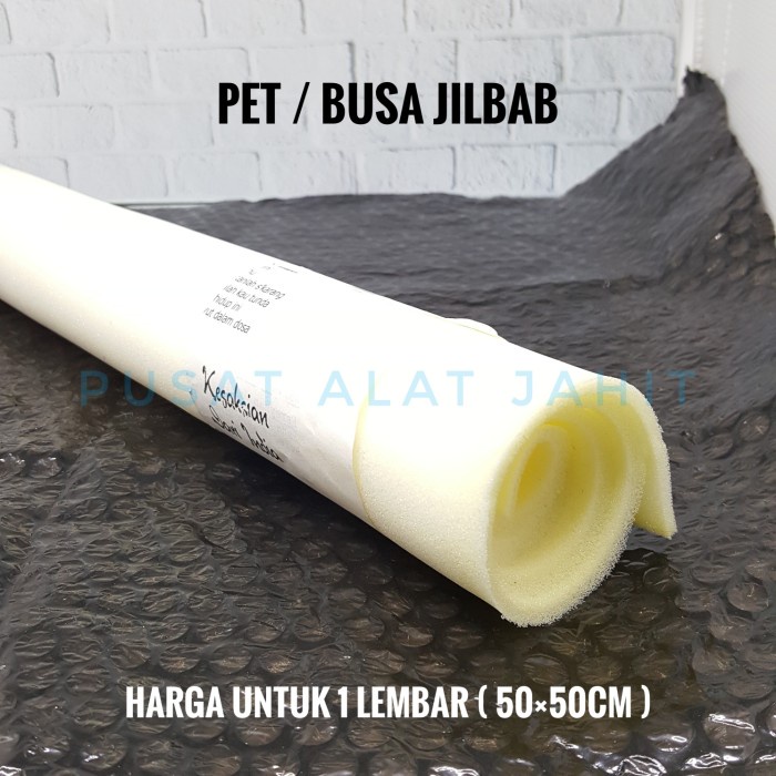 JM BUSA PET PAD SPON LAPISAN ANGIN KERUDUNG JILBAB HIJAB 4MM PER LEMBAR - 1meter