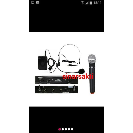 Mic wireless Krezt DTD 37 ( Handheld + clip on + headset )