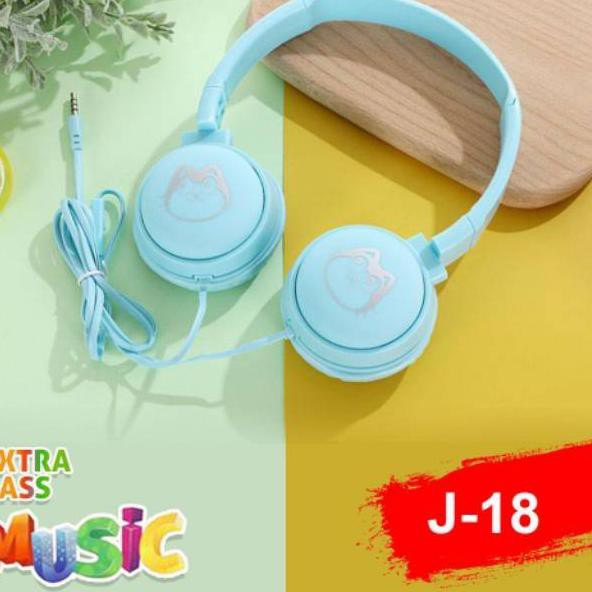 

0RV Headphone macaron cartoon cat C6Q Terkini