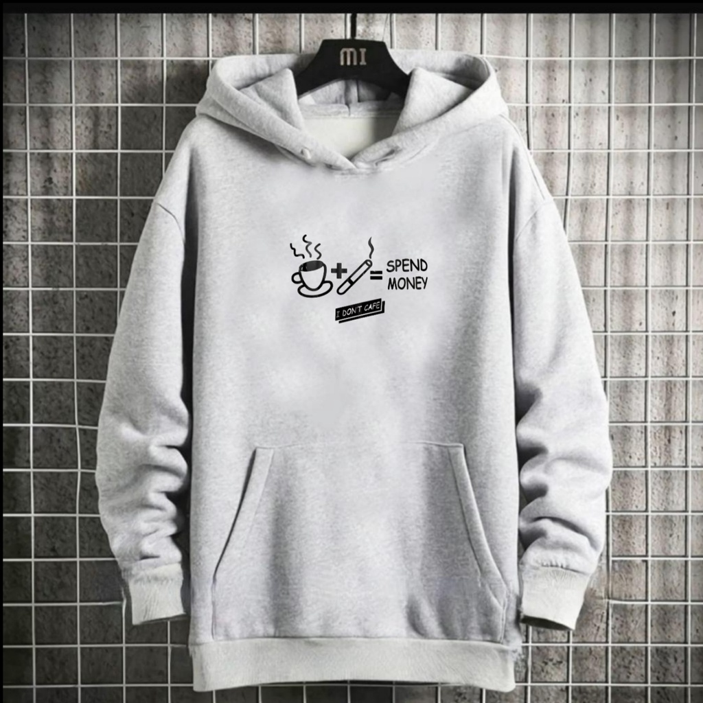 PAKAIAN PRIA / SWEATER HOODIE TULISAN SPEND MONEY / HOODIE MURAH / HOODIE PRIA DAN WANITA / UNISEX TERLARIS