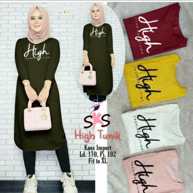 TUNIK HIGH TUNIC BLOUSE TOP HIGH MURAH BABY TERRY BLOUSE TUNIK