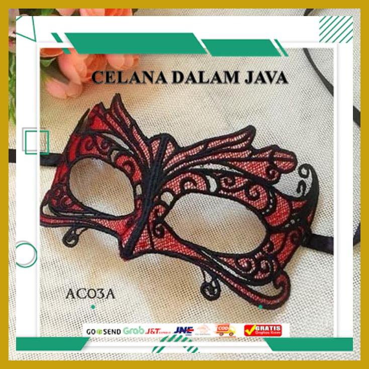 

PROMO AKSESORIS SEXY TOPENG RENDA TOPENG PESTA HALLOWEN MASK MERAH AC03 ASLI IMPORT !!