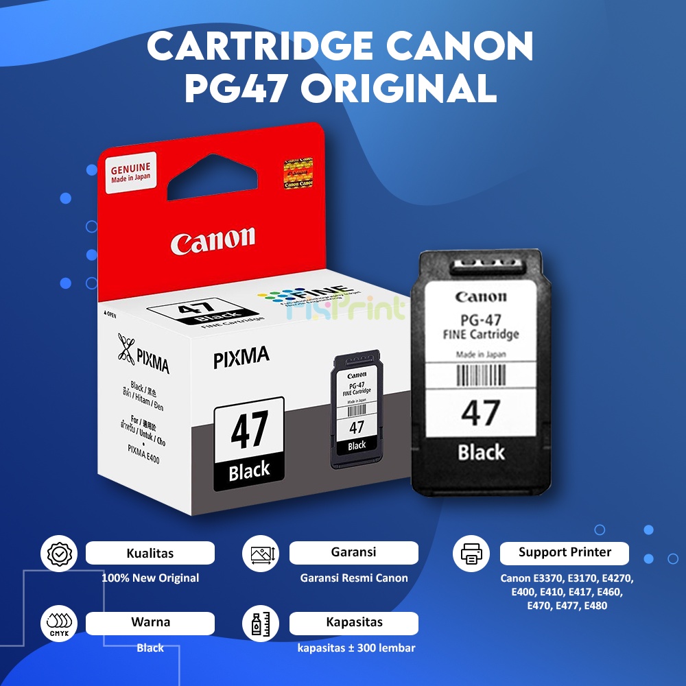 Tinta Cartrid Cann 810 811 745s 745 746 746s 47 57 740 741 BH7 CH7 Ori