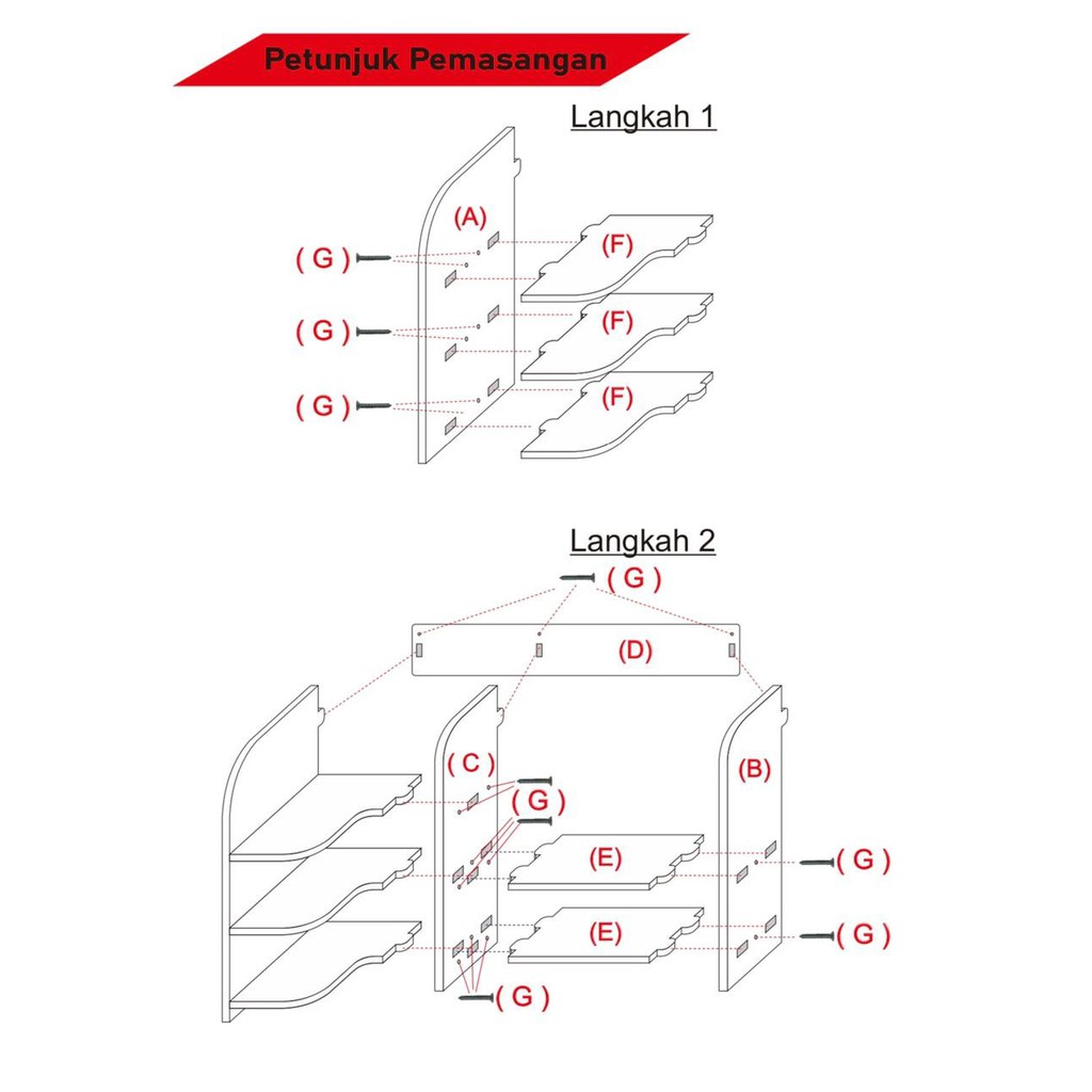 Mega_1688 Rak Buku Meja Dinding Minimalis Rak Meja Belajar MG933