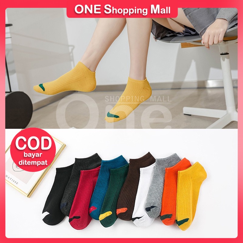 Kaos Kaki Pendek Polos Wanita Pria Semata Kaki AnkleSocks OSM KK0009