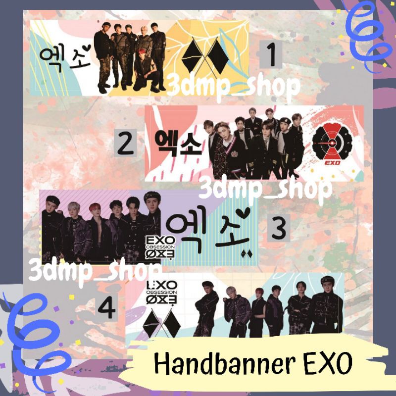 Handbanner Hand banner Slogan EXO Obsession DMUMT Tempo Kpop