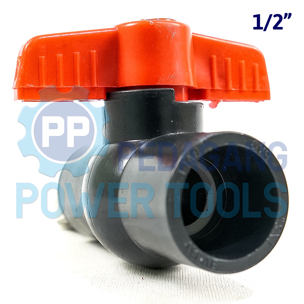 HSS BALL VALVE PVC 1/2&quot; INCH POLOS STOP KRAN PLASTIK KERAN AIR PIPA