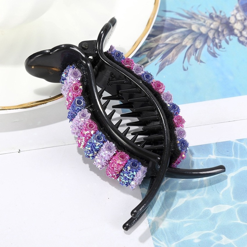 Korean Ins Sequins Flower Rhinestone Plate Hair Device Girl Fashion Ball Hair Clip for Woman Hair Accessories