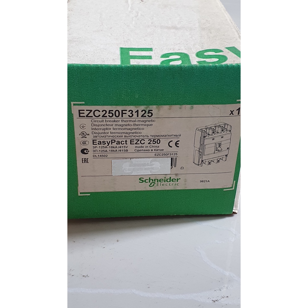 mccb Schneider breaker ezc250f 125a ezc250f3125 3phase 3p 125 a tele