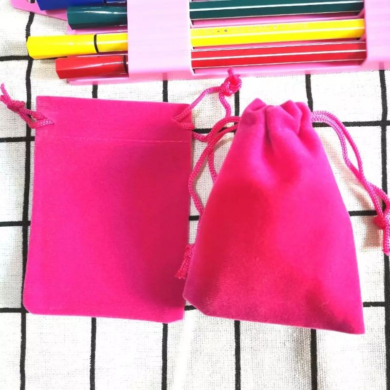 kantong serut drawstring pouch serut bahan beludru bludru halus