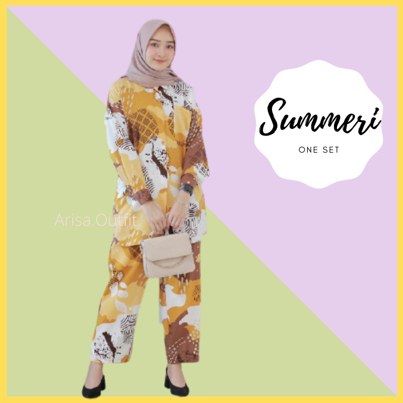 SUMMERI ONE SET ATAS BAWAH SETELAN WANITA REMAJA KEKINIAN