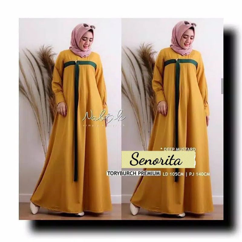 Senorita Maxi - Bisa COD Baju Gamis Maxi Maxy Dress Busui Wanita Perempuan Muslim Tangan Lengan Panj