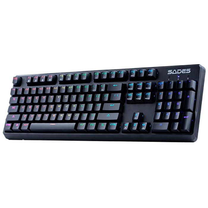 Keyboard gaming mechanical sades groza rgb fullsize optical switch