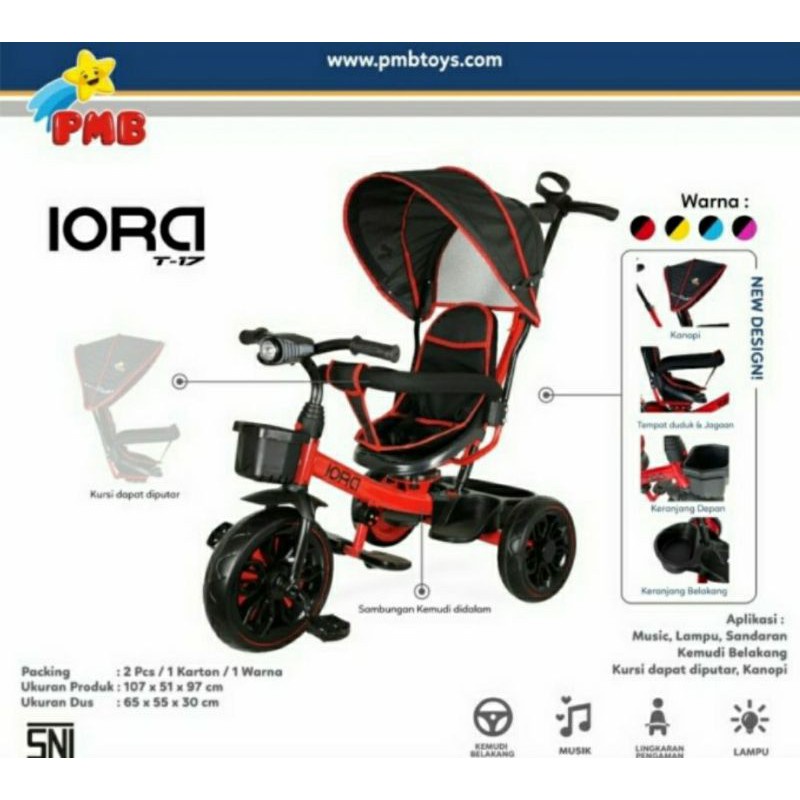 Tricycle IORA T17 Sepeda Roda Tiga