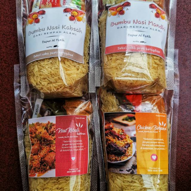 

4 Paket Basmati 250gr | Nasi Biryani,Kebuli,Mandhi&Kabsah Lezat