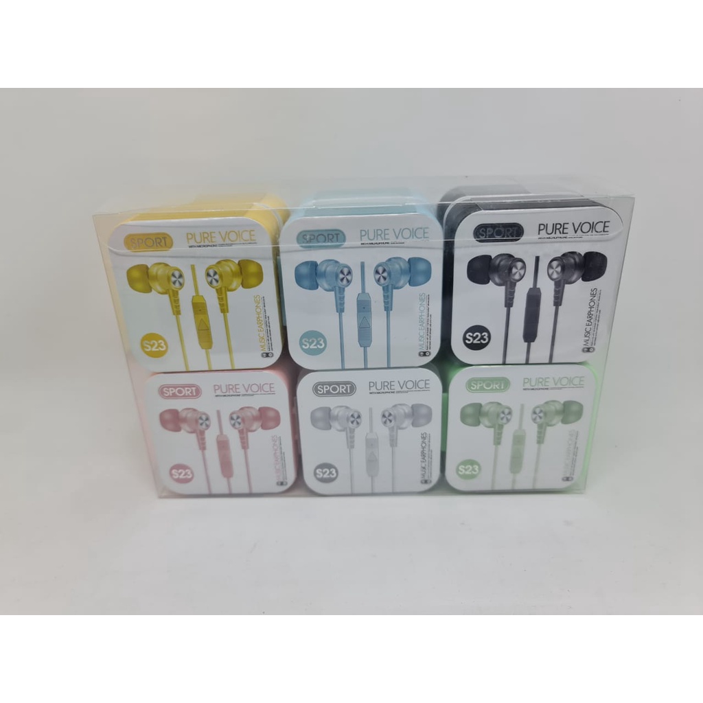 1pcs MINIGO SPORT PURE VOICE HEADSET / HANDSFREE MACARON / MACARON MATE COLOR HIFI EXTRA BASS