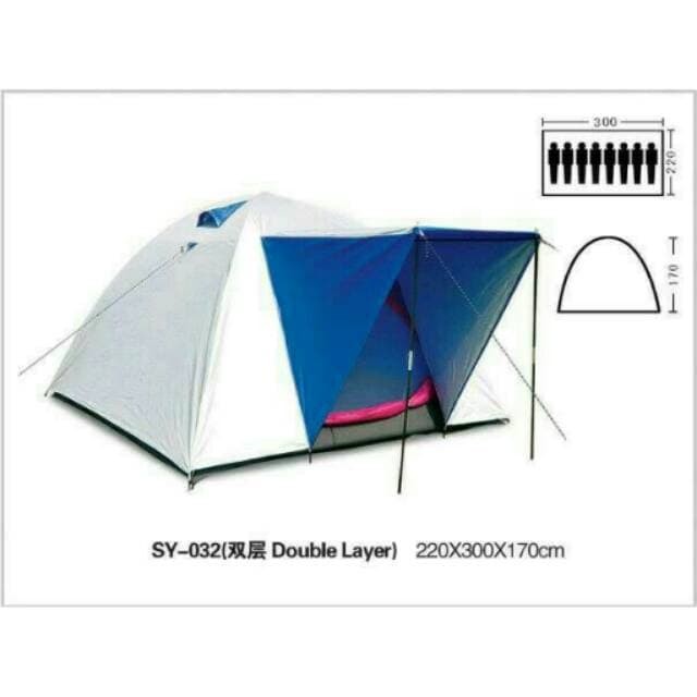 Tenda camping bnix 032, tenda Pramuka, tenda dome kap 8p Double layer