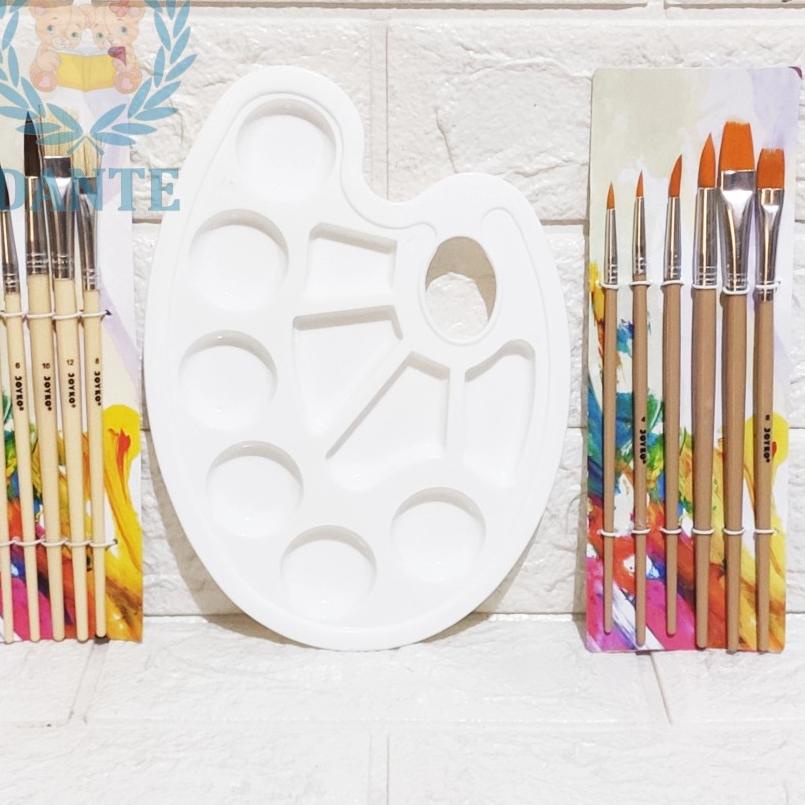 

ㅀ Paket 6pcs Kuas dan Palet Oval HOT ITEM 4091 ⌘