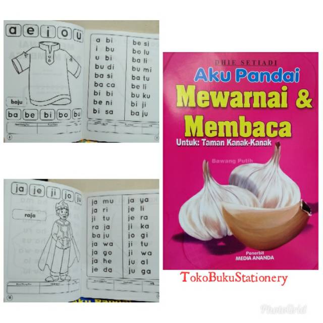 Buku TK - Menulis/Membaca/Melengkapi/Mewarnai