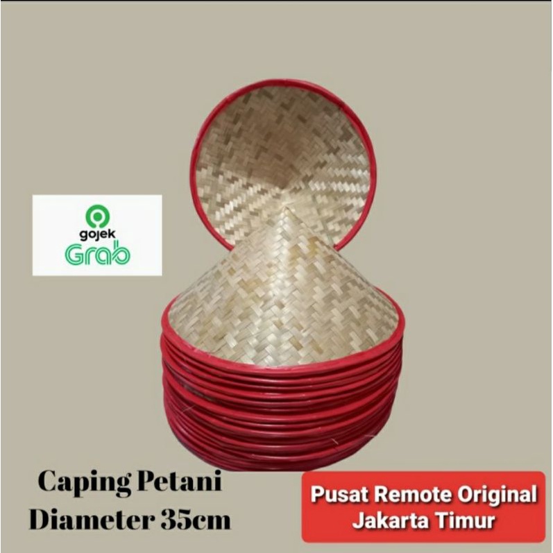 CAPING BAMBU VIETNAM TOPI PETANI LUKIS ANAK 35cm