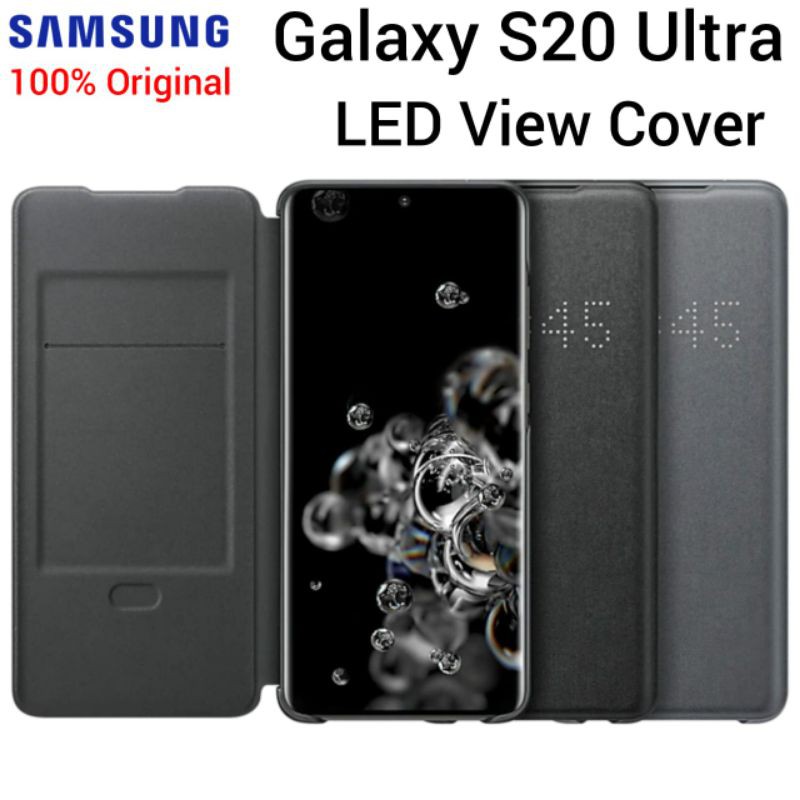 Original Samsung Galaxy S20 Ultra Plus LED View Cover Flip Case S20+ S20plus Lipat Casing Kesing