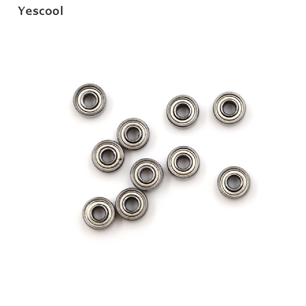 Yescool 10pcs 693ZZ Bola Bearing Miniatur Bahan Baja Karbon Ukuran 3x8 X 4mm