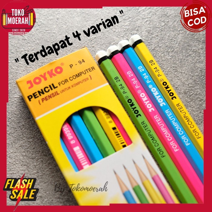 

Wow 1 Lusin Isi 12Pcs Pensil Joyko 2B P-94 Alat Tulis Ujian Murah Pensil Diskon