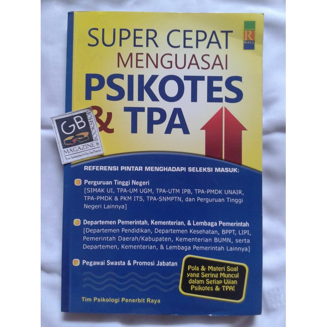 

Super Cepat Menguasai Psikotes & TPA