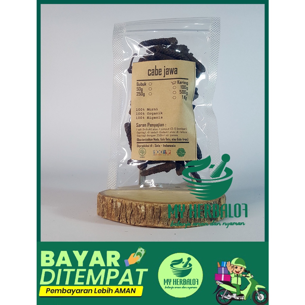 Obat Herbal Teh Cabe Jawa Kering / Obat Demam Panas / Obat Kurang Darah Anemia / Obat Sakit Gigi Ber