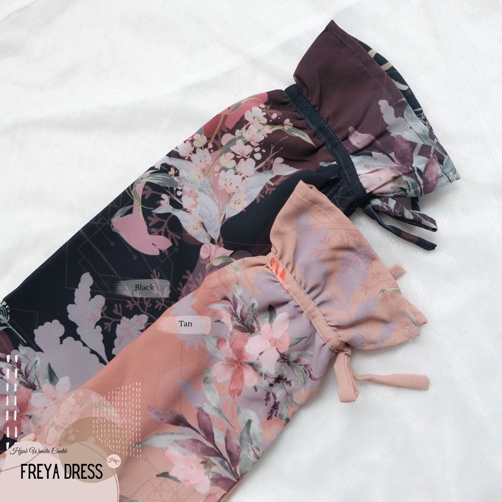 Hijabwanitacantik - Freya Dress | Dress Printing Exclusive | Gamis Pakaian Muslim-7