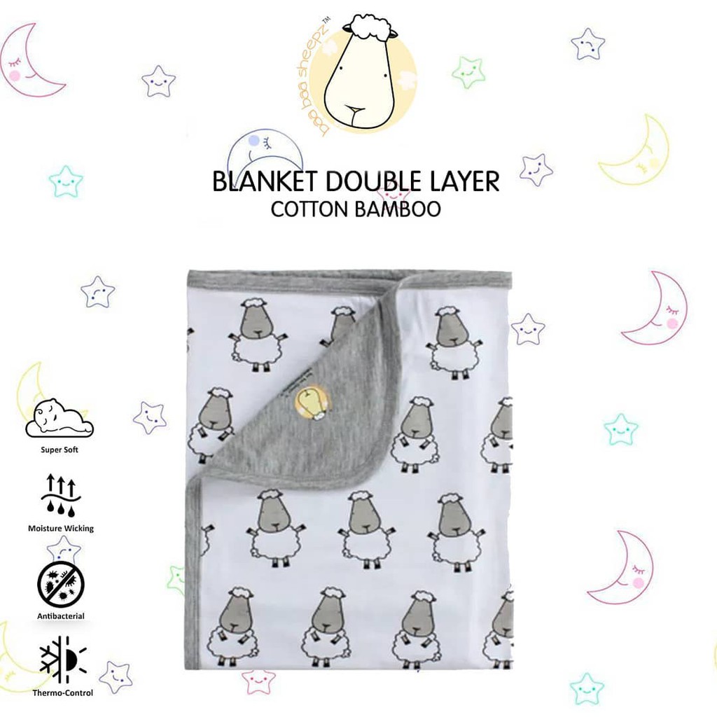 BaaBaaSheepz Blanket  Double Layer Bamboo Blanket Color / selimut