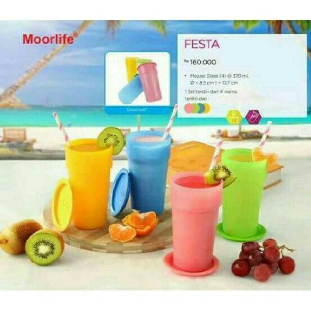 MOORLIFE Gelas Set Festa Termurah