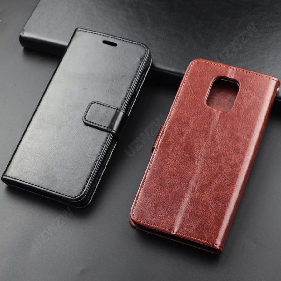 FLIP KULIT XIAOMI REDMI 9T LEATHER CASE DOMPET STANDING