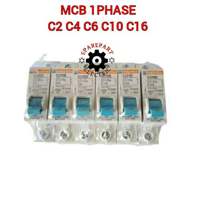 MCB 1PHASE C2 C4 C6 C10 C16