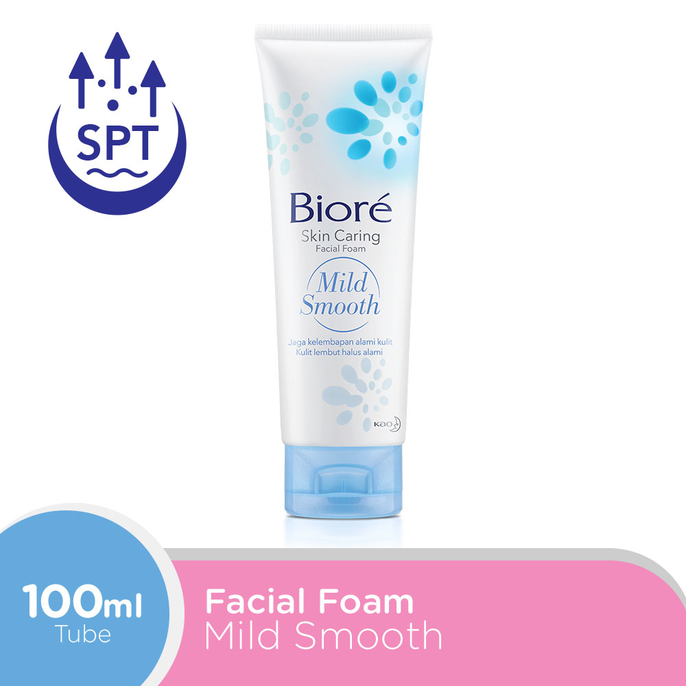 Biore Skin Caring Sabun Cuci Muka Untuk Kulit Kering Mild Smooth Natural Moisturizer 100 gr - Facial