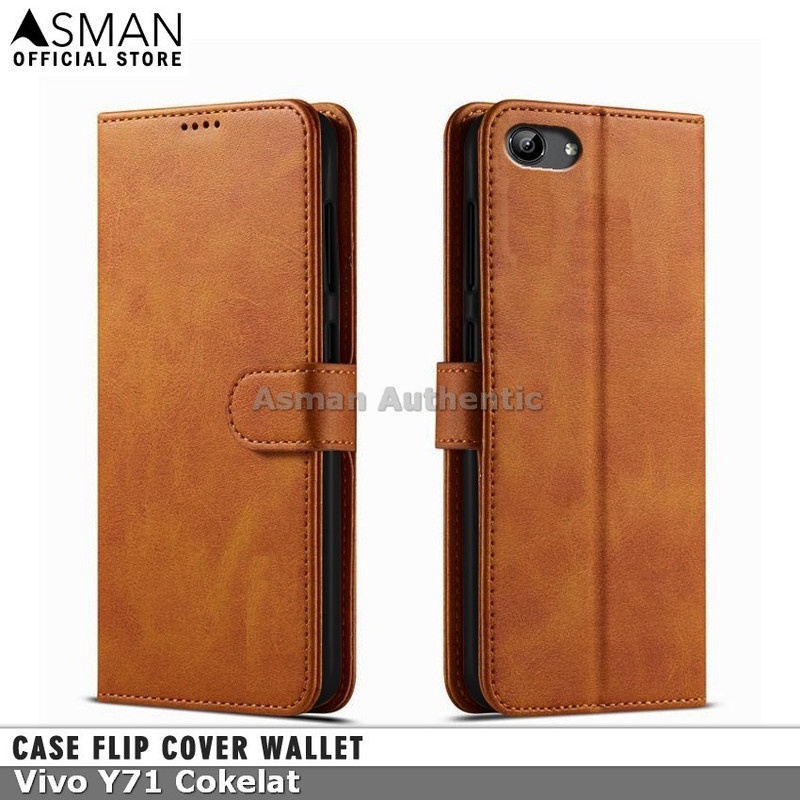 Asman Case Vivo Y71 Leather Wallet Flip Cover Premium Edition