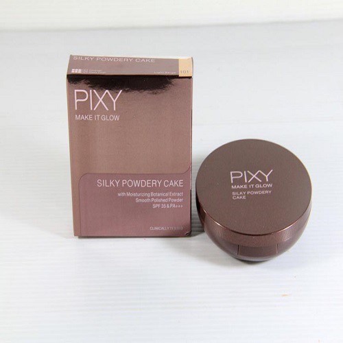 Ningrum Kecantikan Kosmetik Wajah Bedak Padat Pixy Make it glow Silky Powdery Cake Reguler | Silky Powdery Cake Reffill - 8013 | 8013