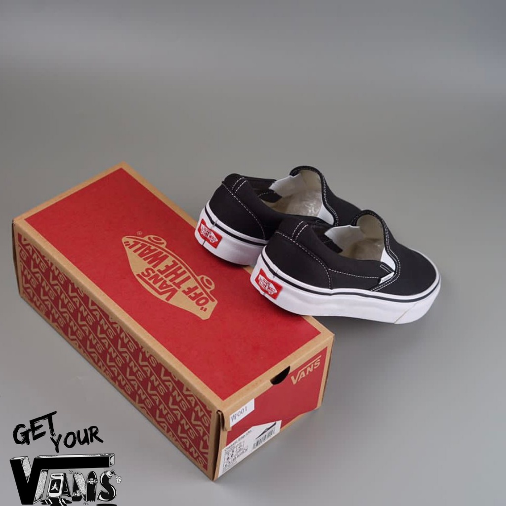 Vans Slip on Black White Classic Original 100% Bnib