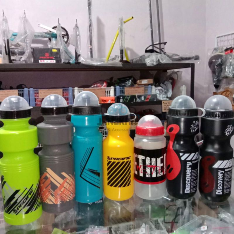 BOTOL MINUM WADAH AIR SEPEDA GUNUNG MTB SEPEDA LIPAT PACIFIC DISCOVERY CYCLO HITAM BIRU HIJAU ABU KU