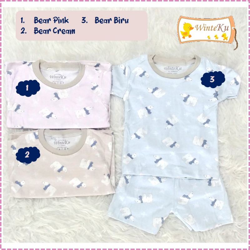 Setelan Pendek Winteku 3in1 dalam stu pack size s,m,l