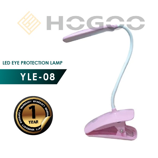 LAMPU MEJA BELAJAR JEPIT LAMPU BACA LED RECHARGEABLE BERGARANSI 1 TAHUN - YOUNGPRO YLE-08