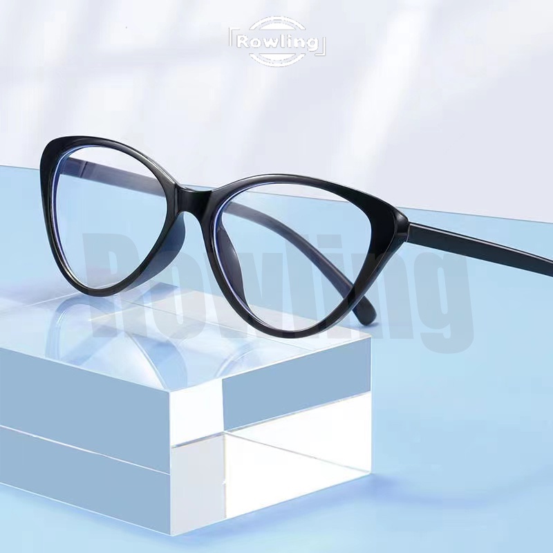 Rowling(ka-236) Kacamata Retro Terbaru Cat Eye  Wanita Import Kacamata Fashion Fuji