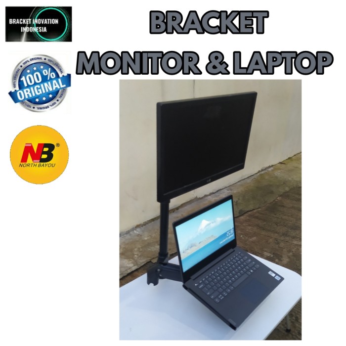 bracket monitor dan Laptop Full motion North bayou Gas spring max 30&quot;