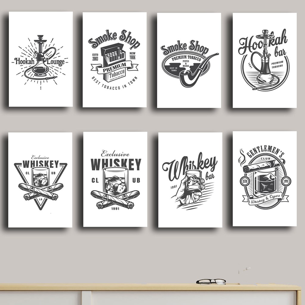 HIASAN DINDING ( 20X30 ) CAFE WALL DECOR PAJANGAN DINDING KAFE HIASAN CAFE MONOCHOME