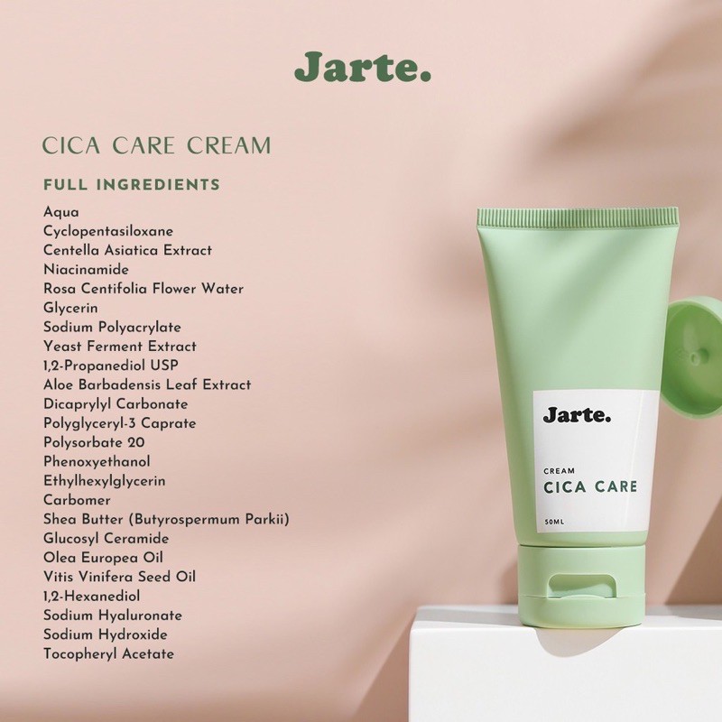 JARTE Indonesia / Cica Care Gentle Wash Toner Cream Ampoule Serum Sunscreen Spot Treatment Lotion