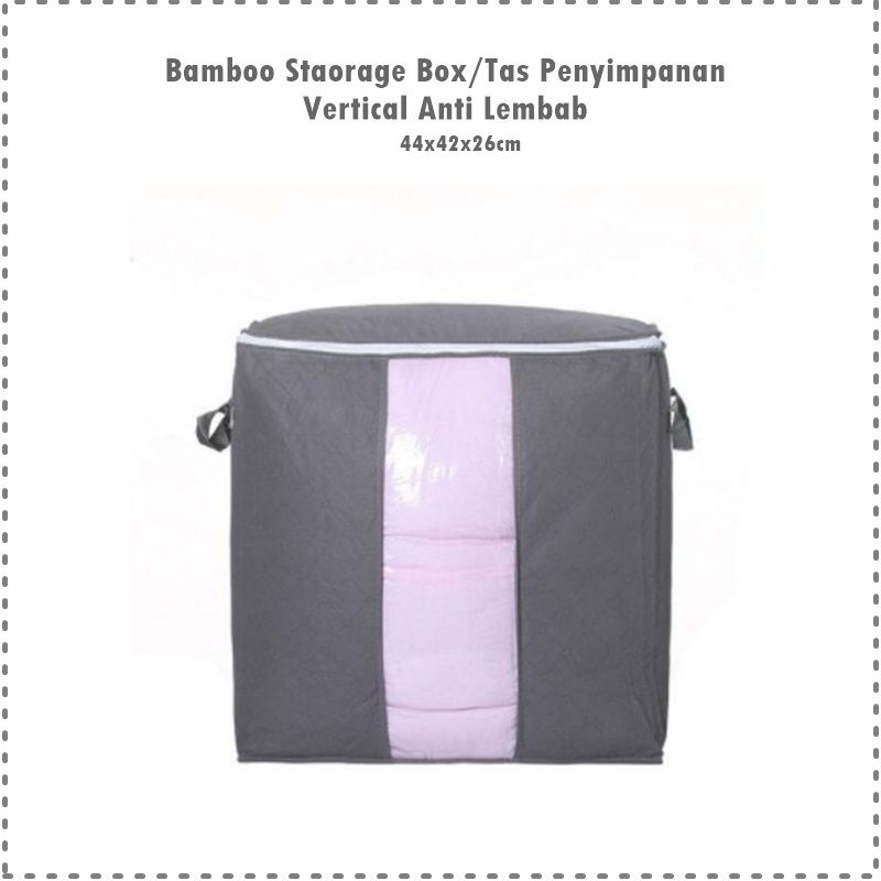 Bamboo Storage Box/Kotak Penyimpanan Vertical Anti Lembab