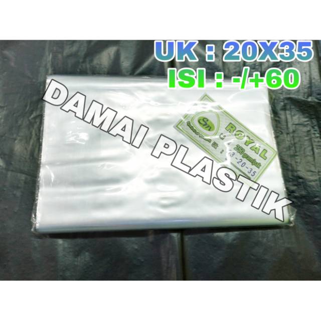 Plastik PP Polos Lebar Tebal 03 20x35 35x50 30x45 25x35 17x35 20x40 Kantong Bening