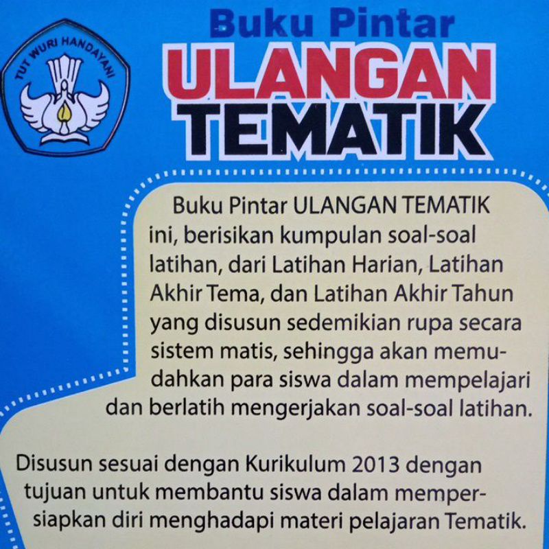 BUKU PINTAR ULANGAN TEMATIK SD KELAS 1